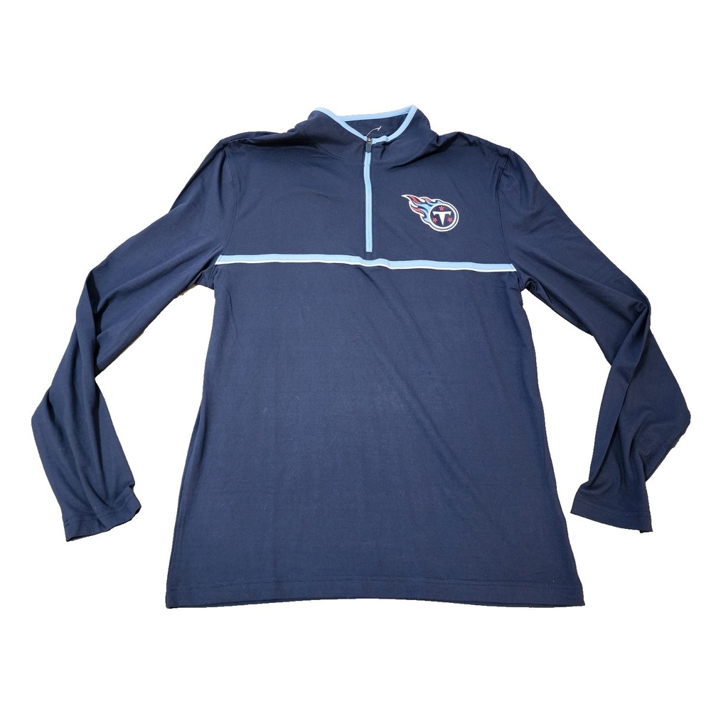 NFL Team Apparel® Men's MEDIUM Tennessee‎ Titans 1/4 Zip Fleece Pullover